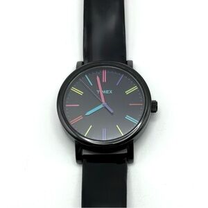 Timex Modern Originals Limited Watch T2N790 Rainbow Black Dial 38mm